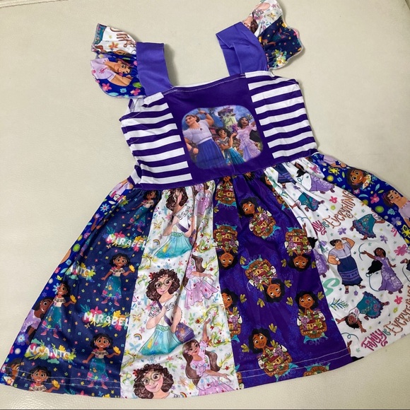 Encanto Mirabel Isabela Twirl Colorful cute ruffle dress - Picture 3 of 8